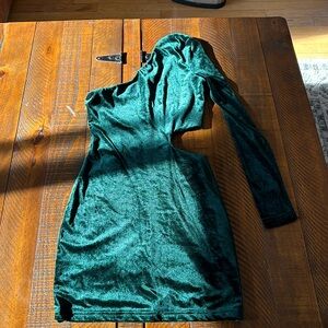 Altar'd State Green Velvet Dress